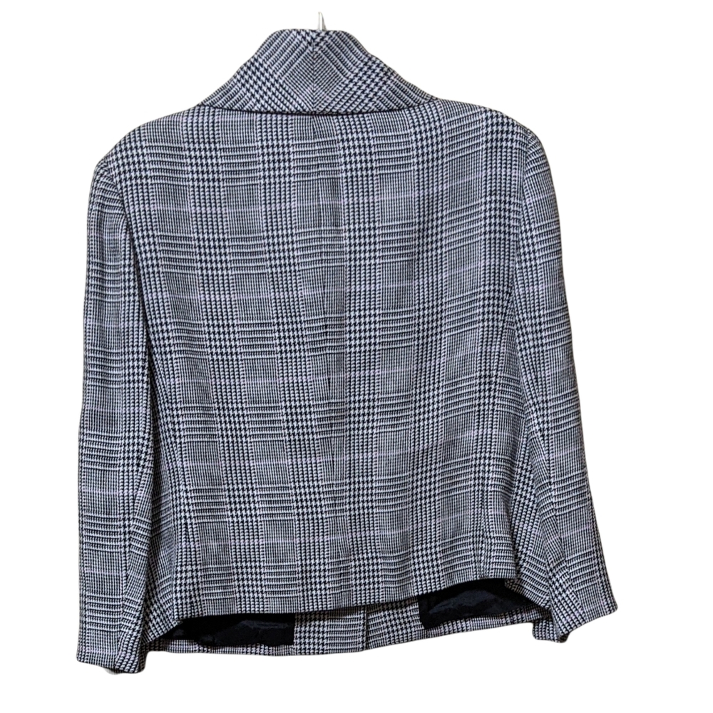 Ralph Lauren LRL linen plaid blazer jacket career boxy oversized collar … - Picture 2 of 12
